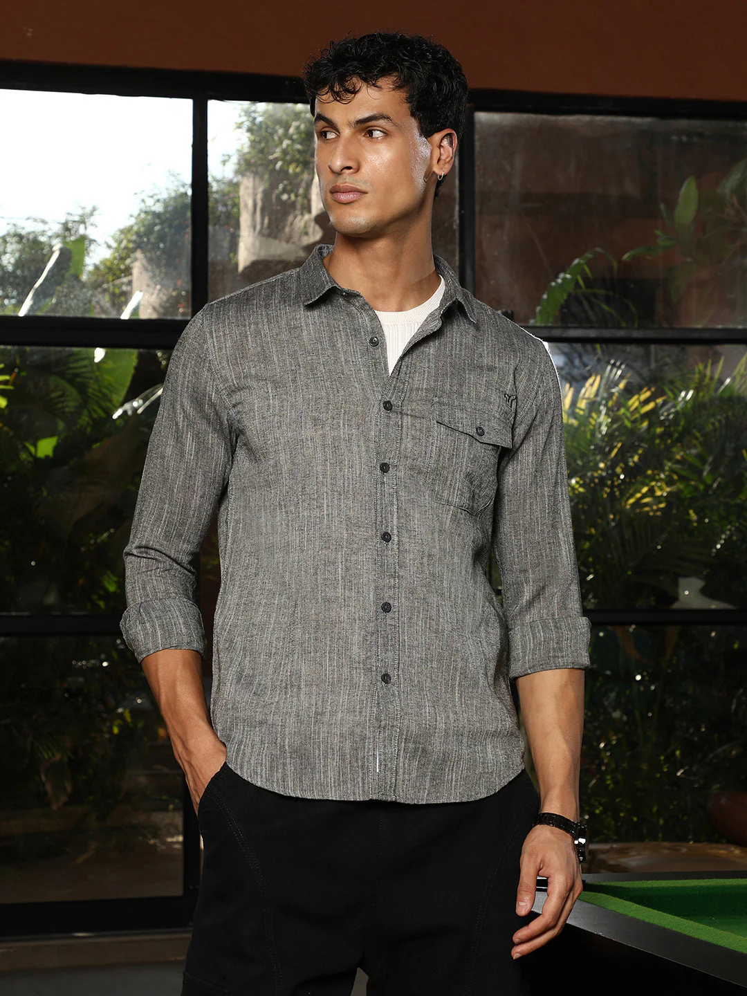 Thread-Jacquard Shirt - Image 3