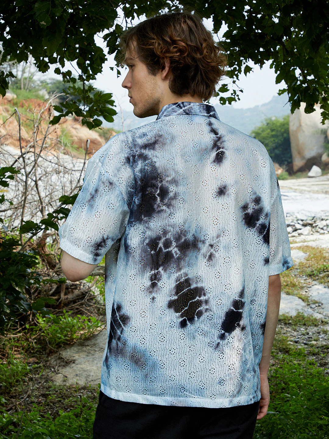 Tie-Dye Knit Oversized Shirt - Image 4