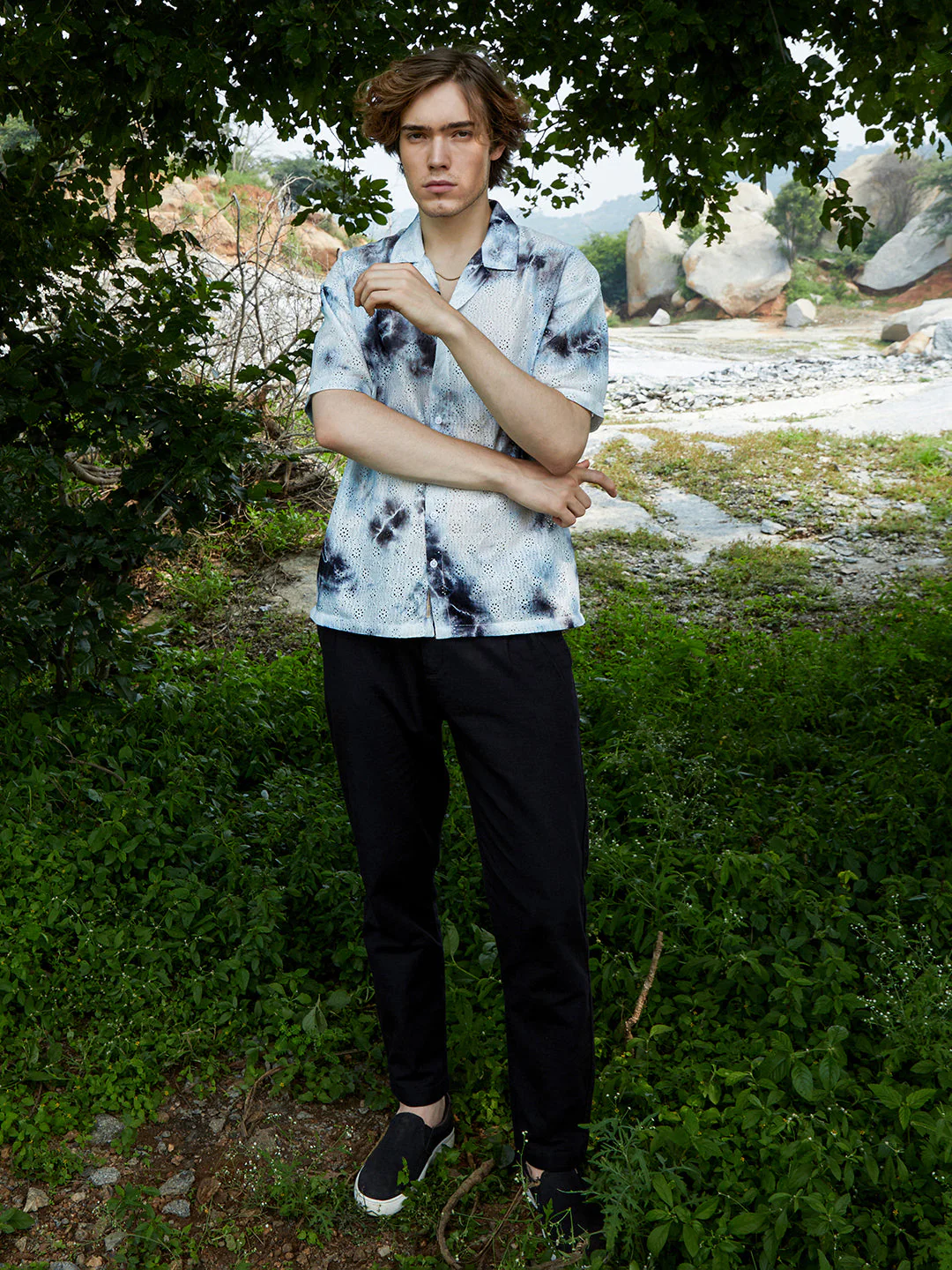 Tie-Dye Knit Oversized Shirt - Image 5
