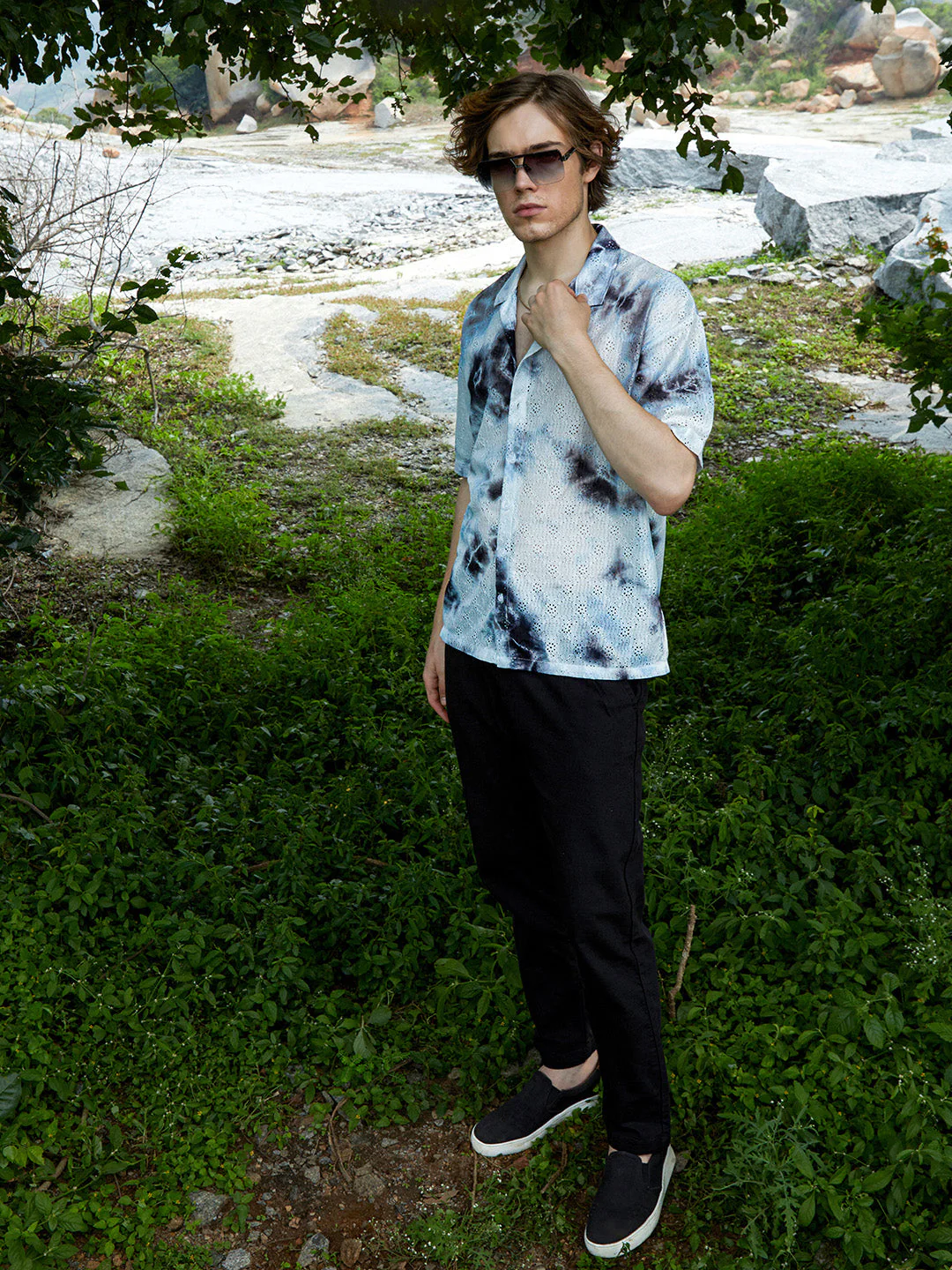 Tie-Dye Knit Oversized Shirt - Image 6