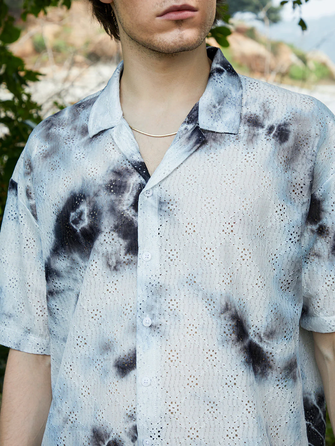 Tie-Dye Knit Oversized Shirt - Image 7