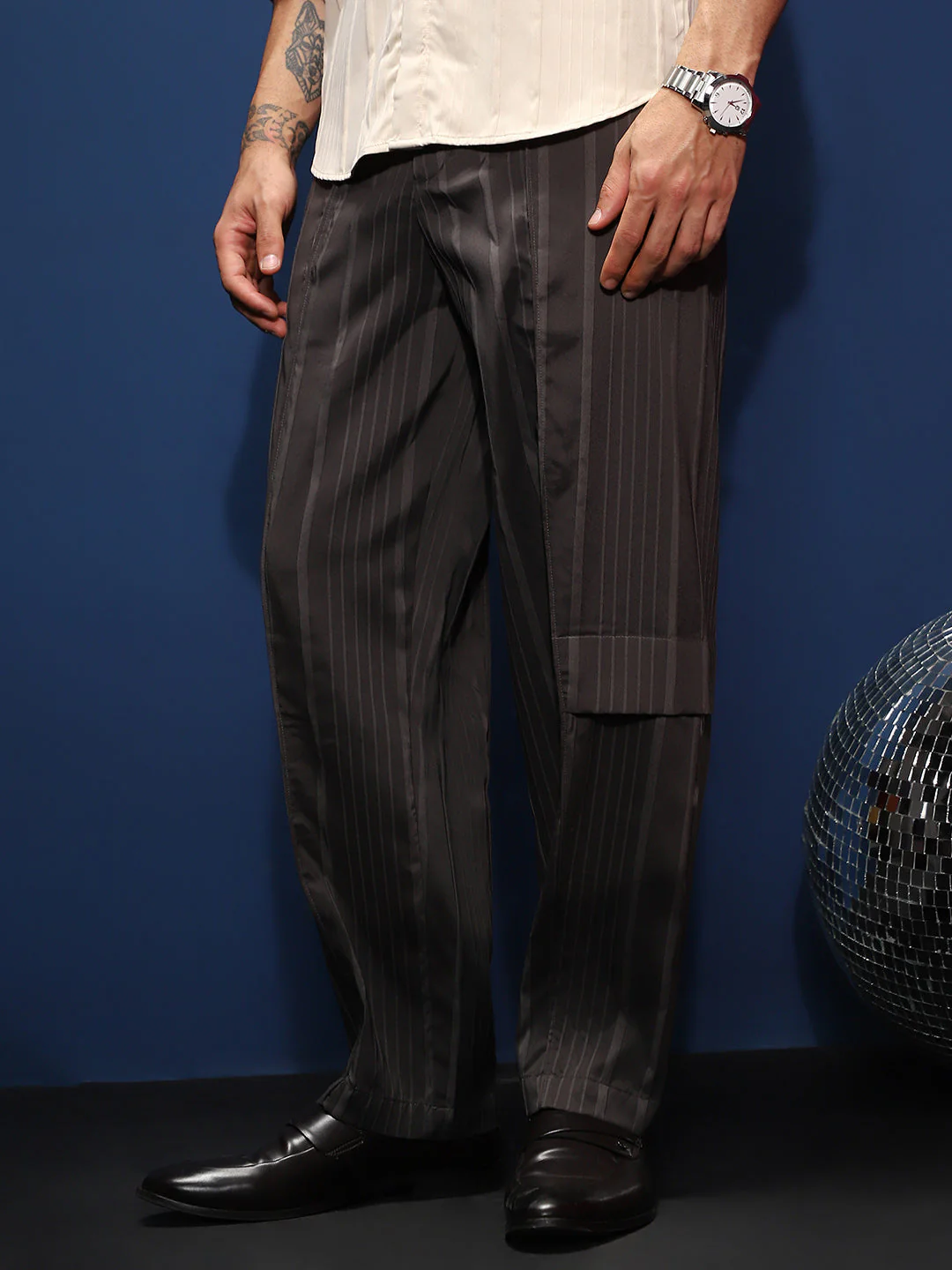 Lightweight - Unbalanced-Ridge Straight Trousers - Image 3