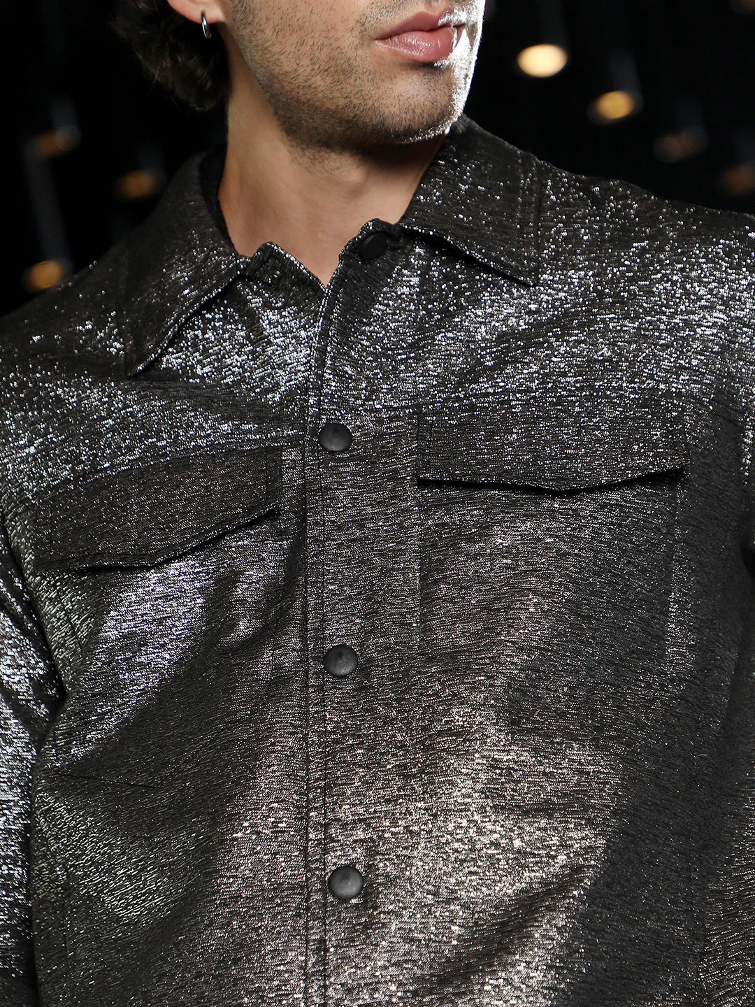 Gleam Utility-Jacquard Bomber Jacket - Image 7