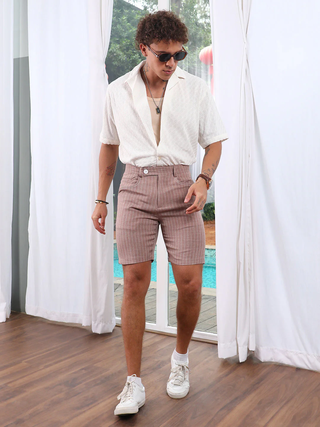 Pinstriped Shorts - Image 5