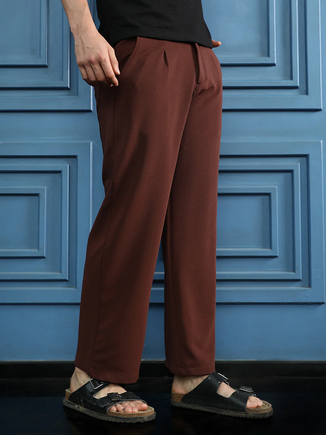 Ribbed Straight-Fit Trousers - Image 3
