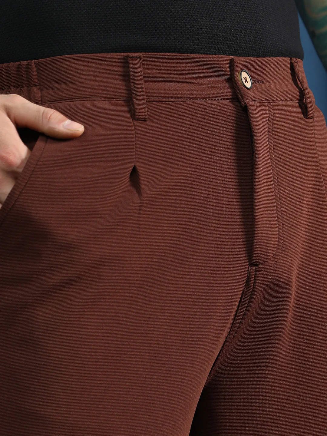 Ribbed Straight-Fit Trousers - Image 7