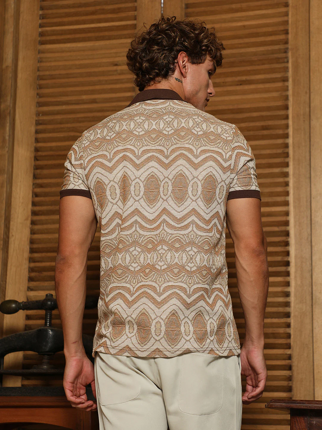 Arched-Knit Polo Shirt - Image 4
