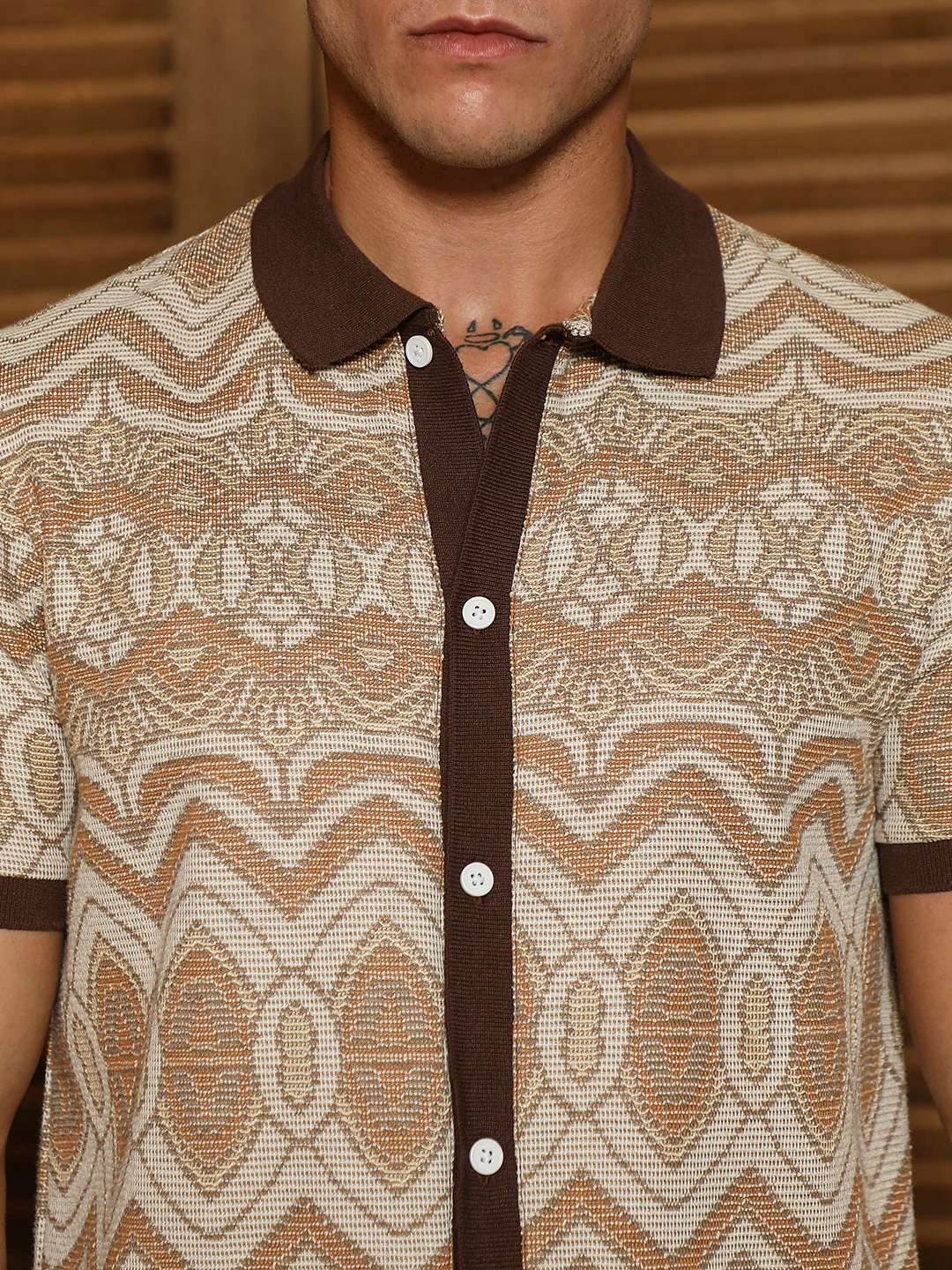 Arched-Knit Polo Shirt - Image 7