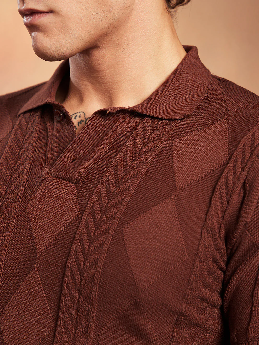 Argyle-Tactile Polo T-Shirt - Image 7