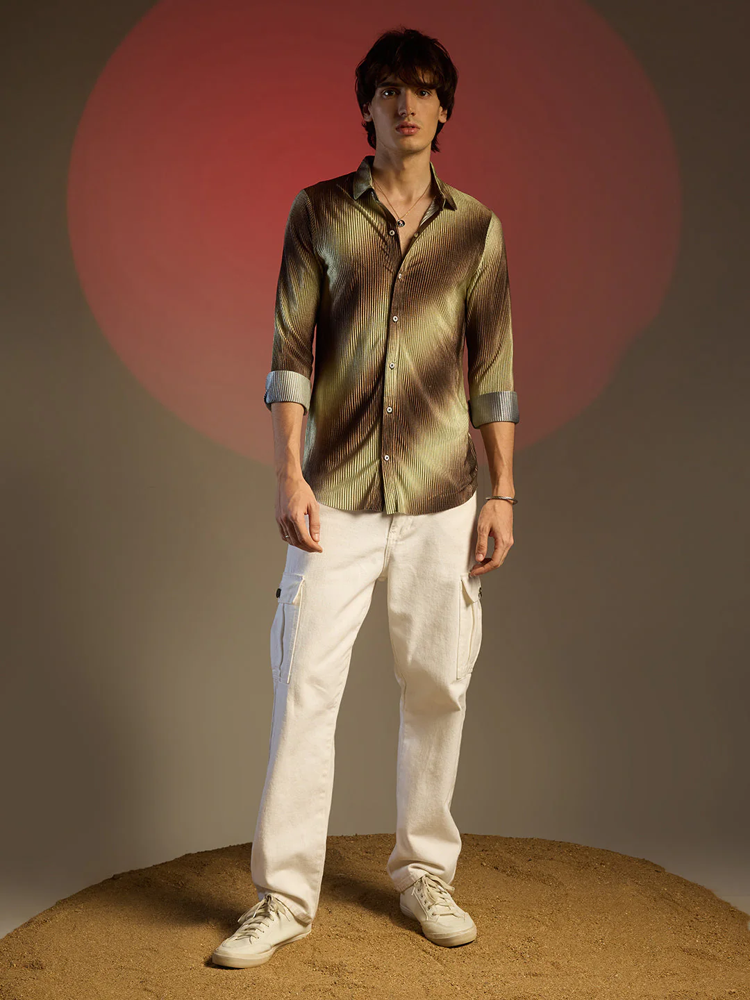 Ombre-Pleated Shirt - Image 5