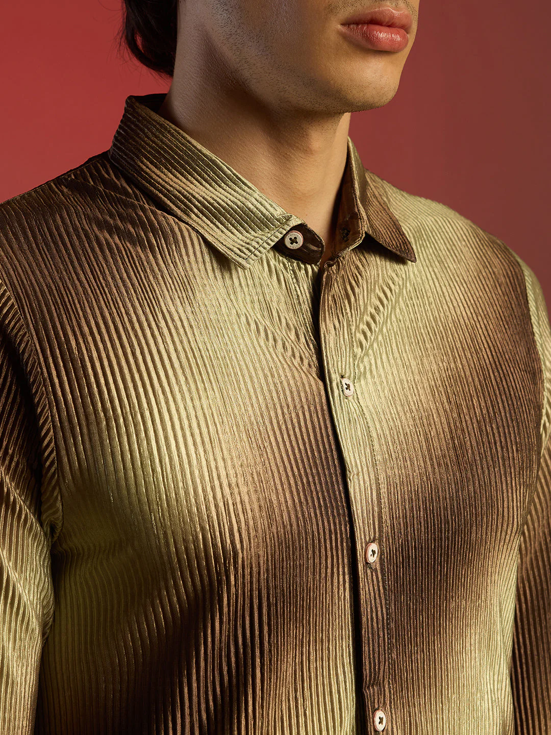 Ombre-Pleated Shirt - Image 7