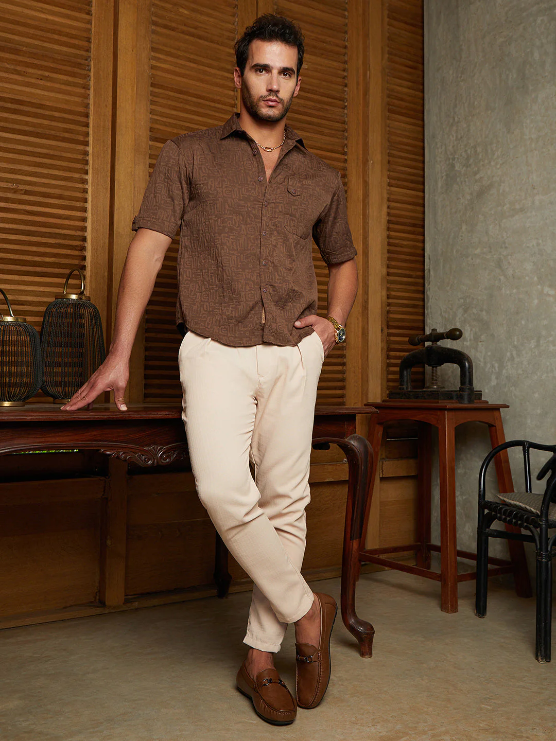Aztec-Tactile Oversized Shirt - Image 5