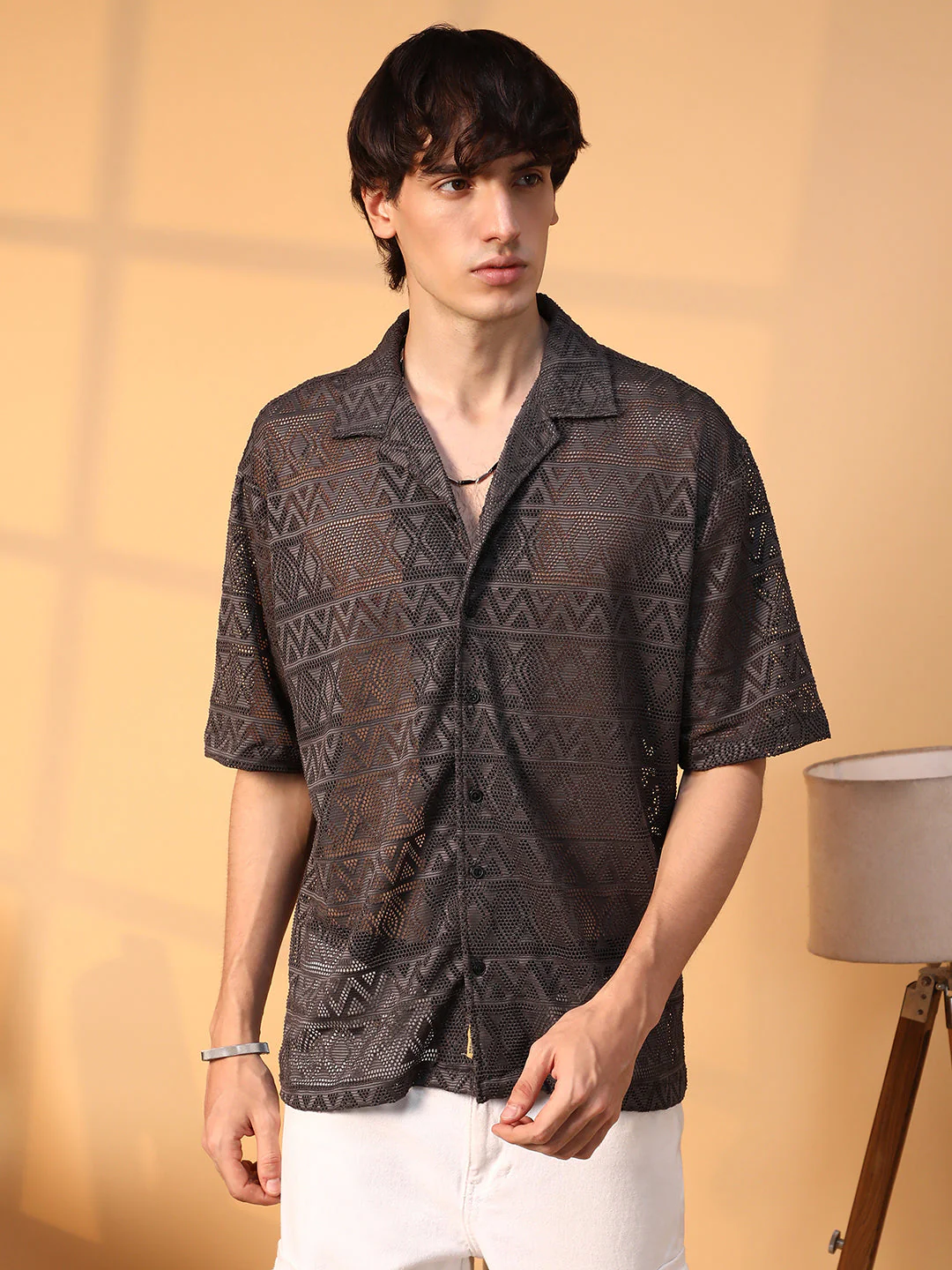 Conoid Knit Oversized Shirt - Image 2