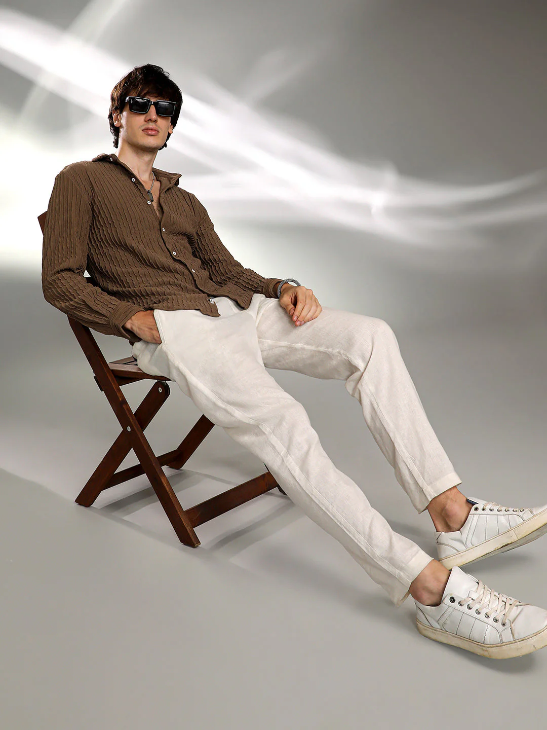 Crease-Stripe Textured Shirt - Image 6