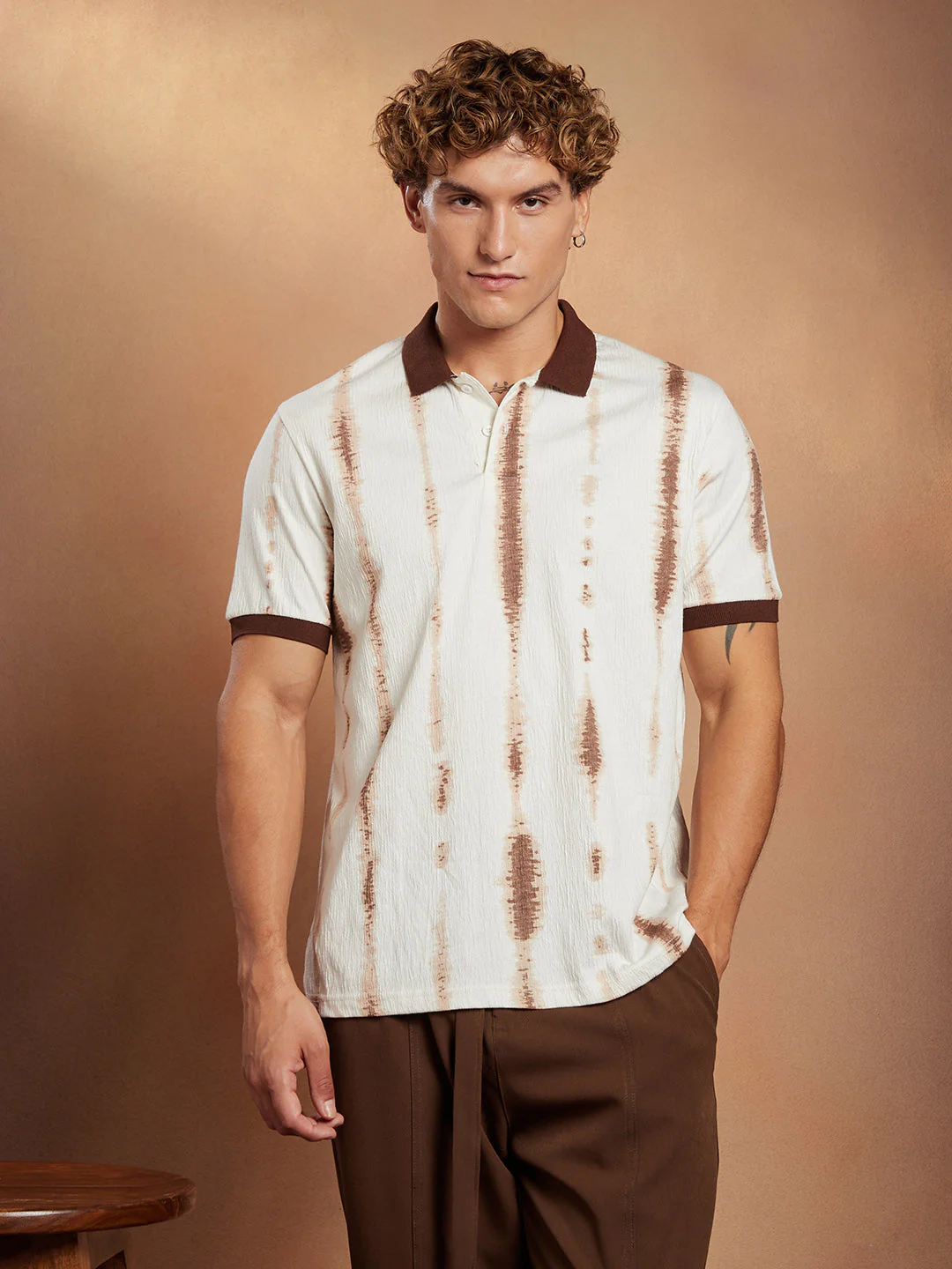 Tie-Dye Tactile Polo T-Shirt - Image 2
