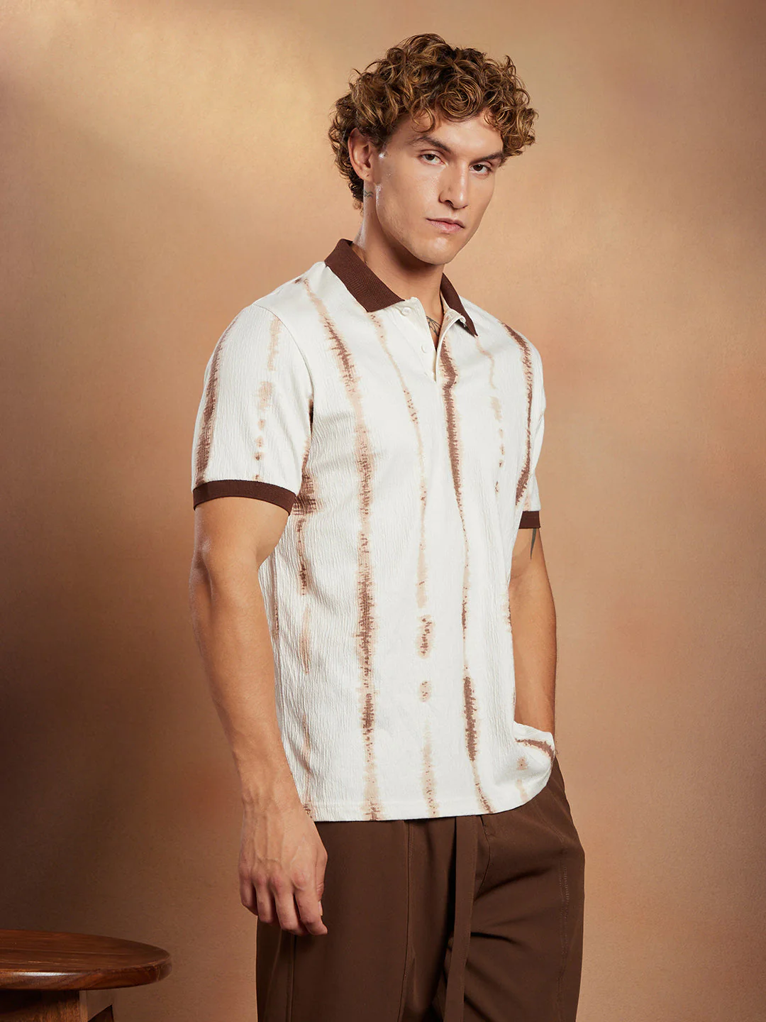 Tie-Dye Tactile Polo T-Shirt - Image 3