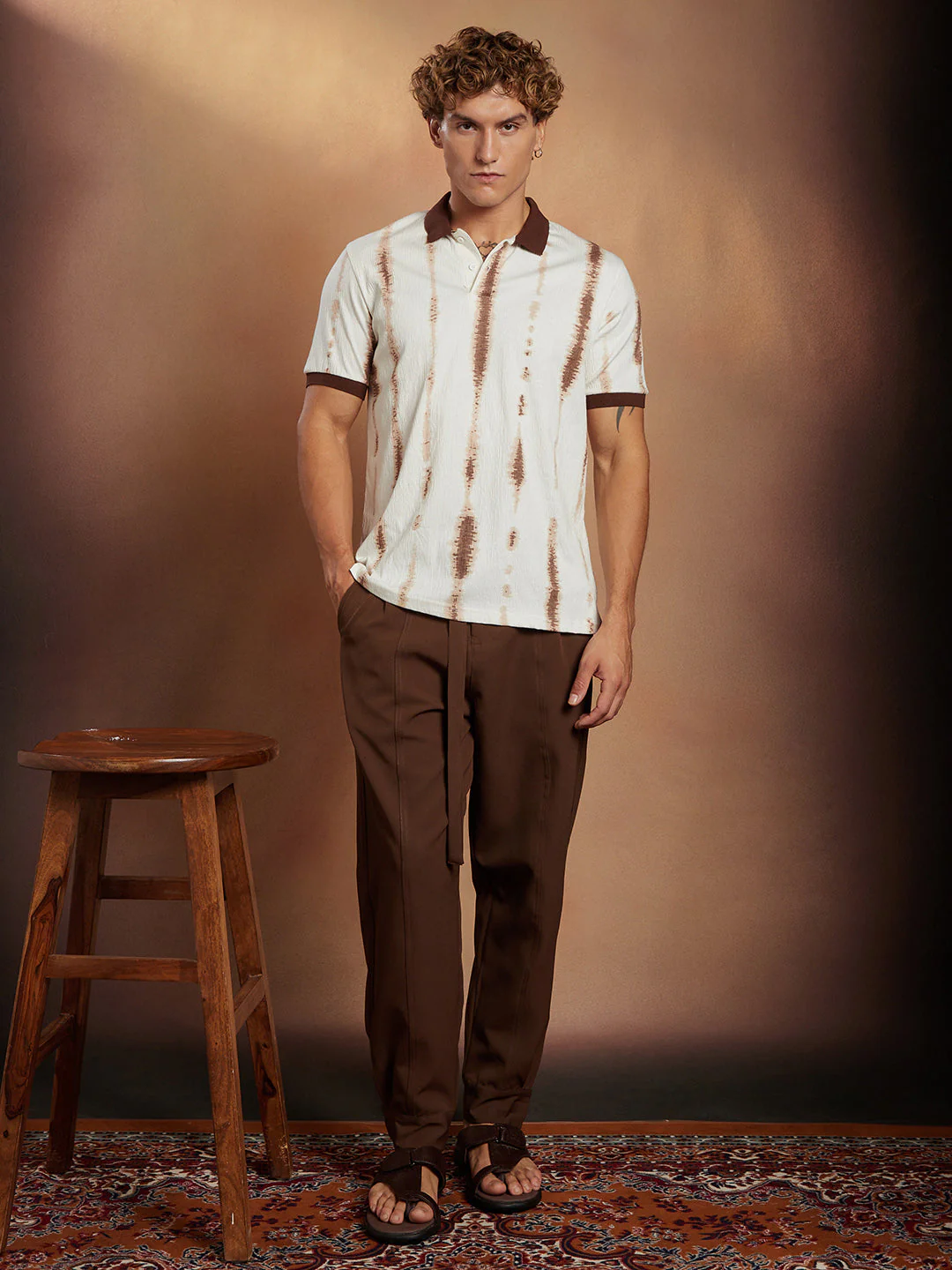 Tie-Dye Tactile Polo T-Shirt - Image 5
