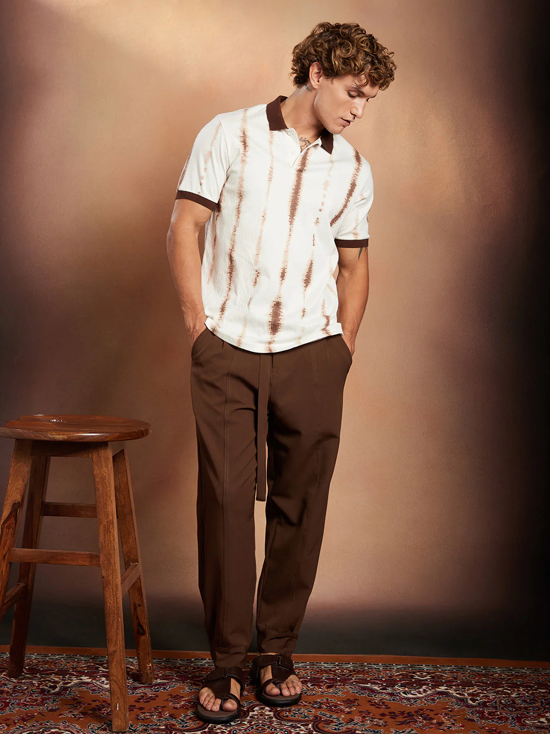 Tie-Dye Tactile Polo T-Shirt - Image 6