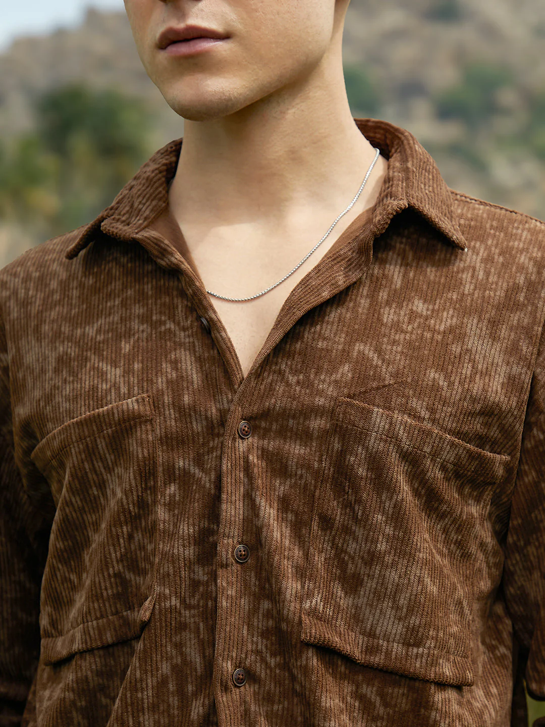 Faded Corduroy Oversized Shirt - Image 7