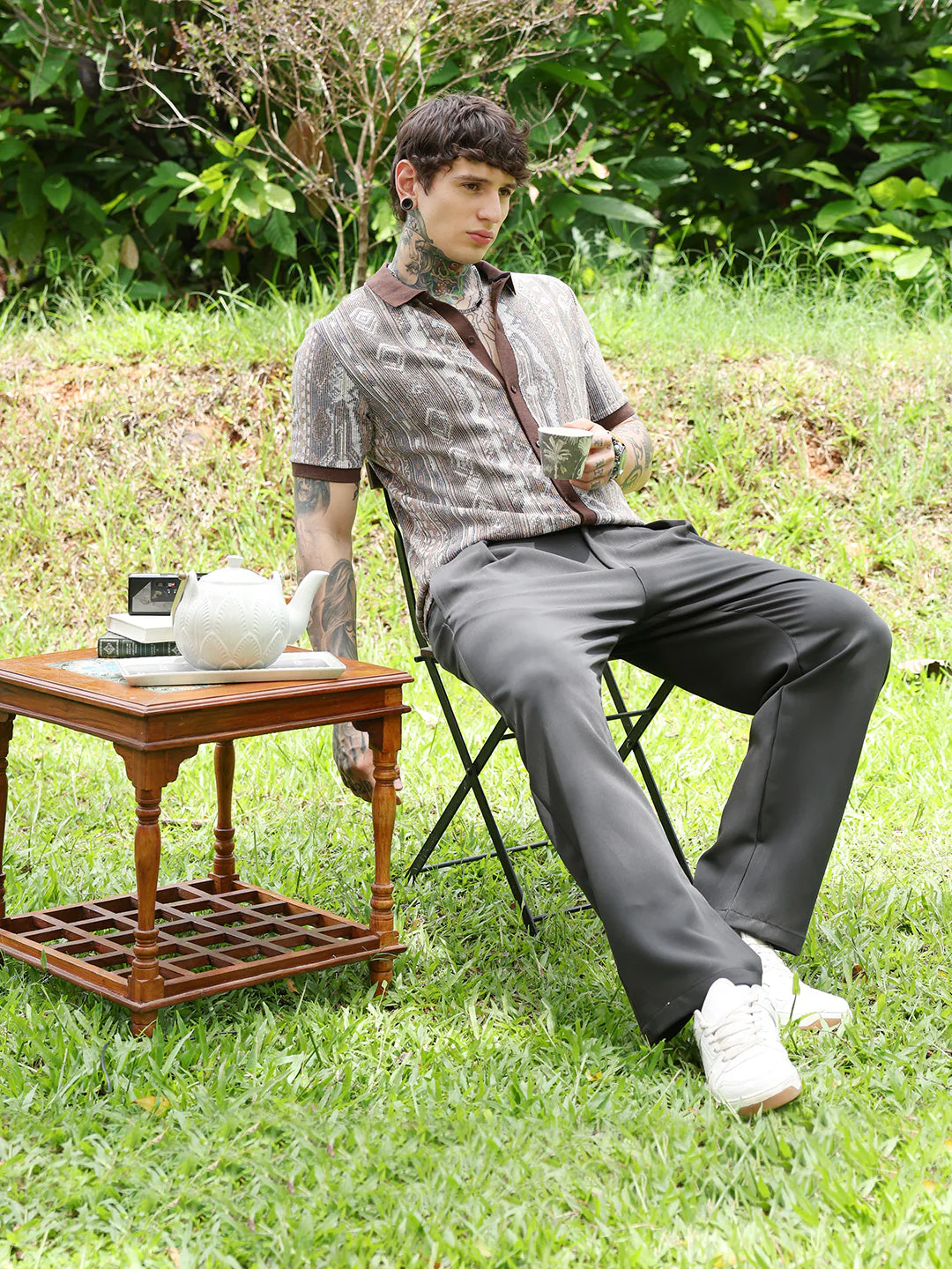 Folk Jacquard-Knit Polo Shirt - Image 6