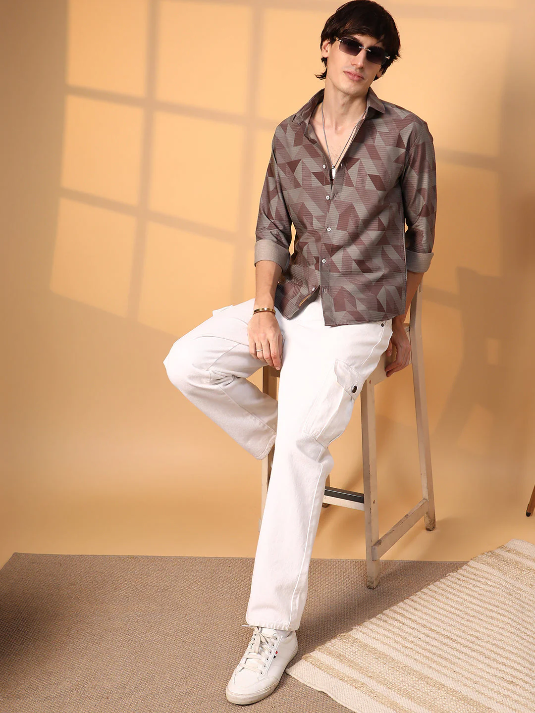 Geometric Seersucker Shirt - Image 6