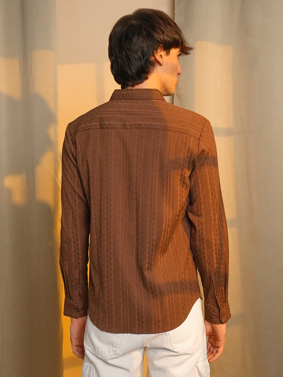 Geometric-Textured Knit Shirt - Image 4