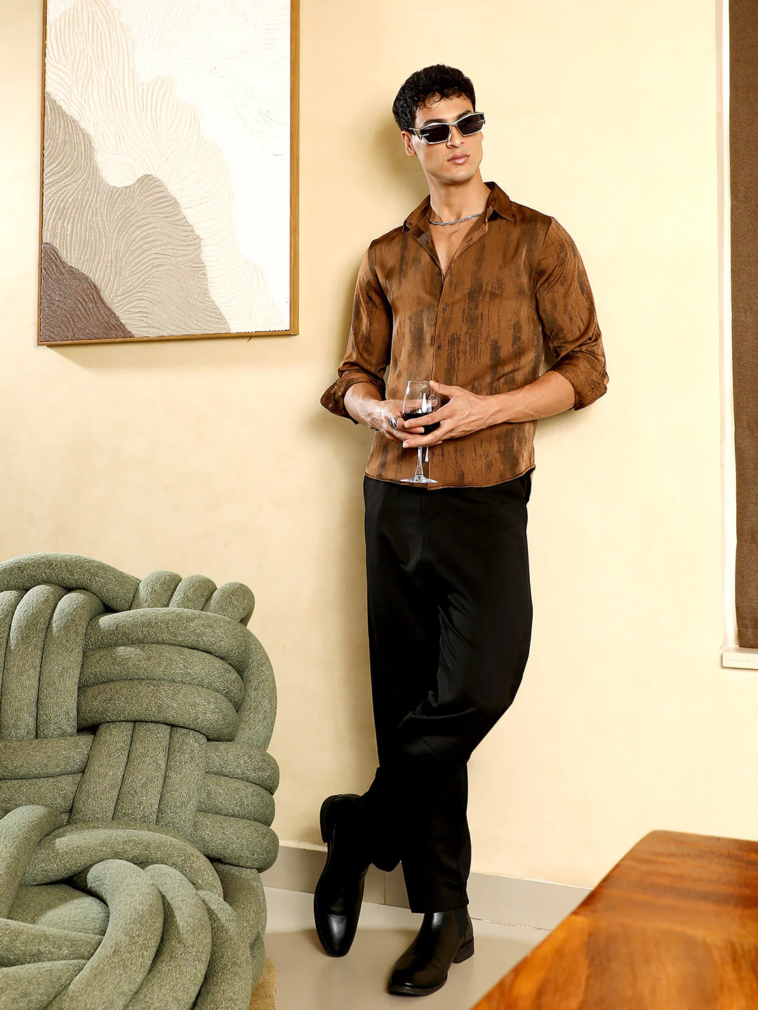 Gleaming-Grazed Satin Shirt - Image 6