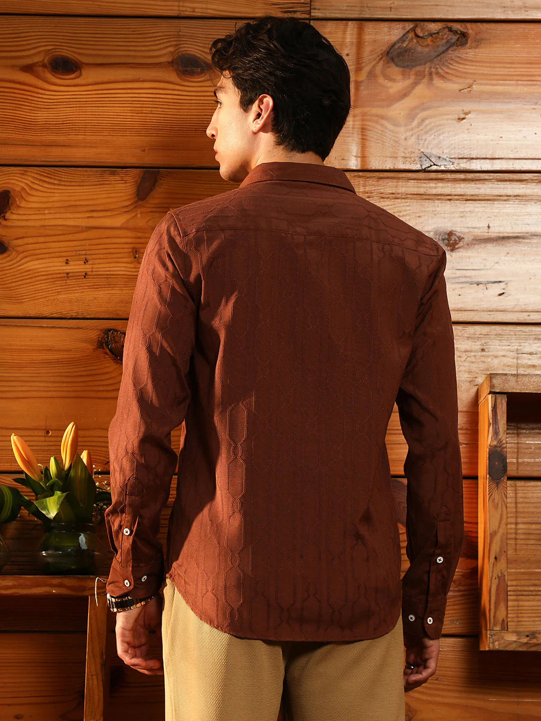 Indie-Geometric Jacquard Shirt - Image 4