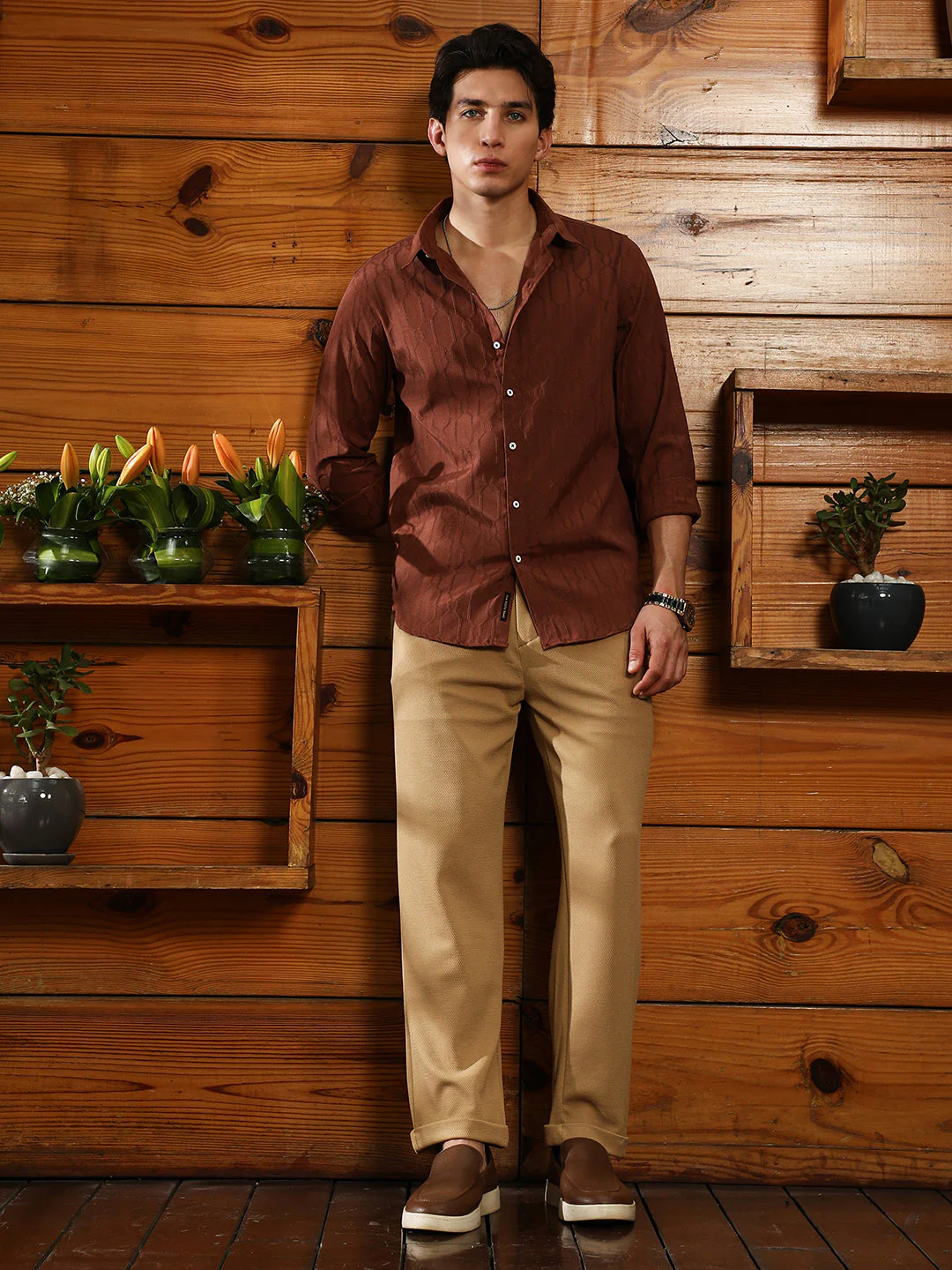 Indie-Geometric Jacquard Shirt - Image 5