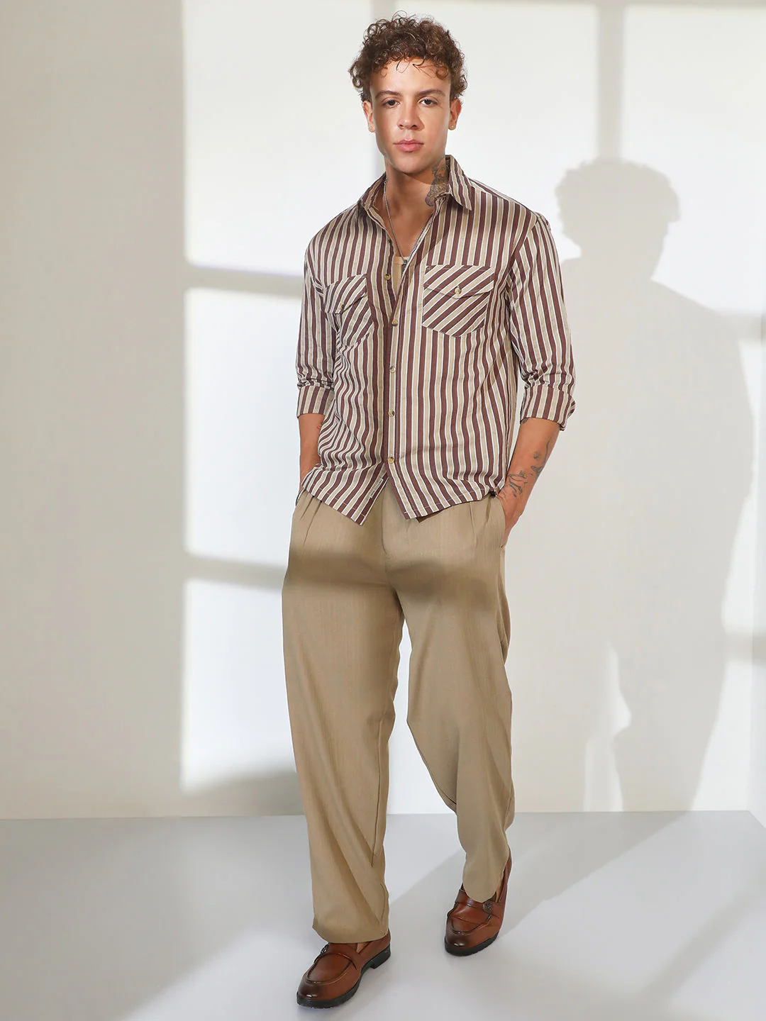 Candy Striped Oversized Shirt - Image 5