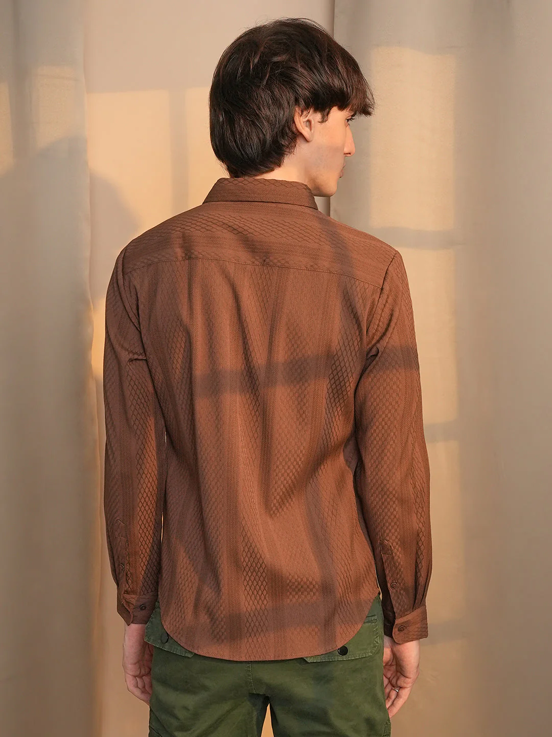 Mesh-Textured Knit Shirt - Image 4