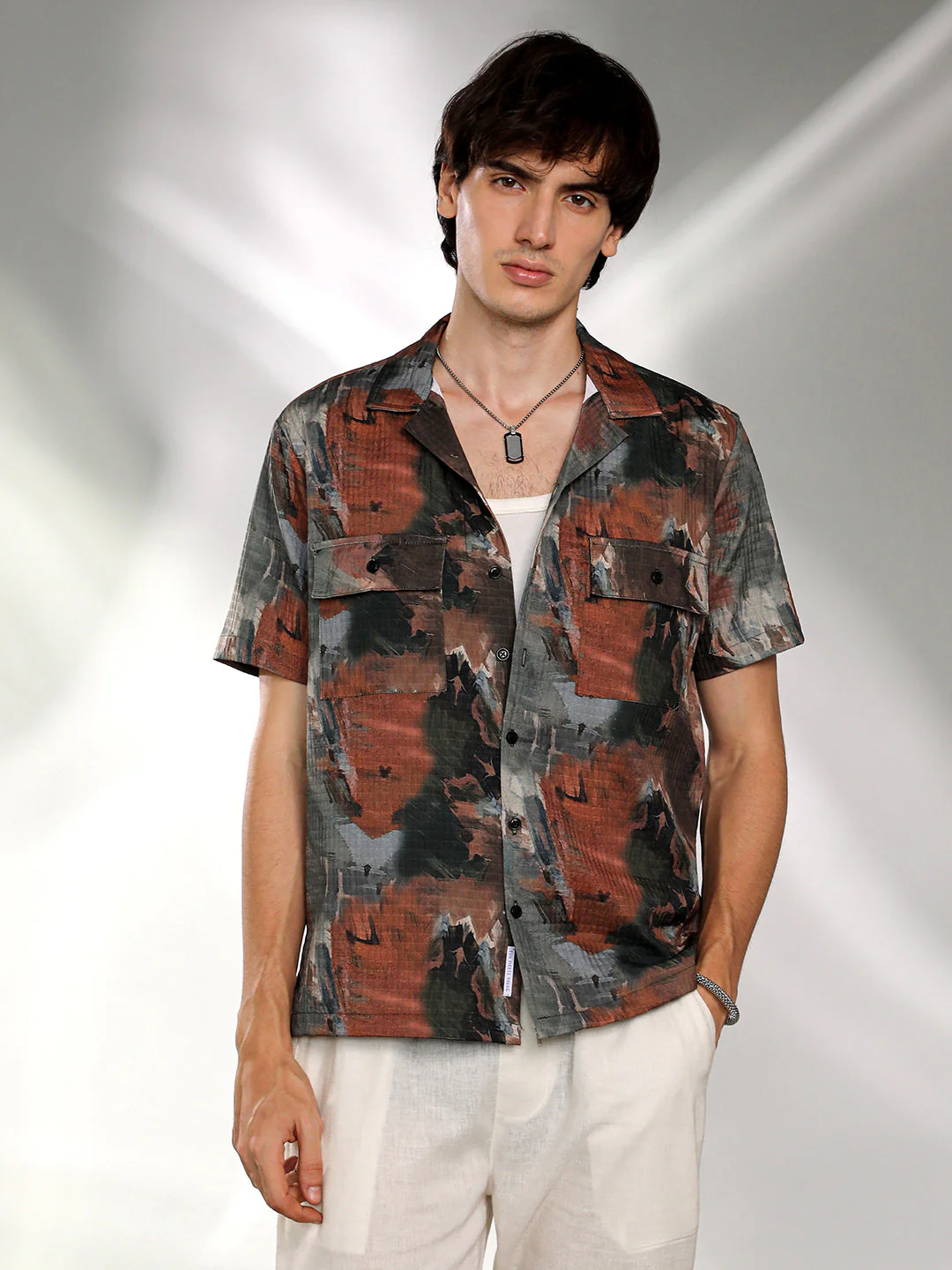 Abstract Utility Oversized Shirt - Image 2