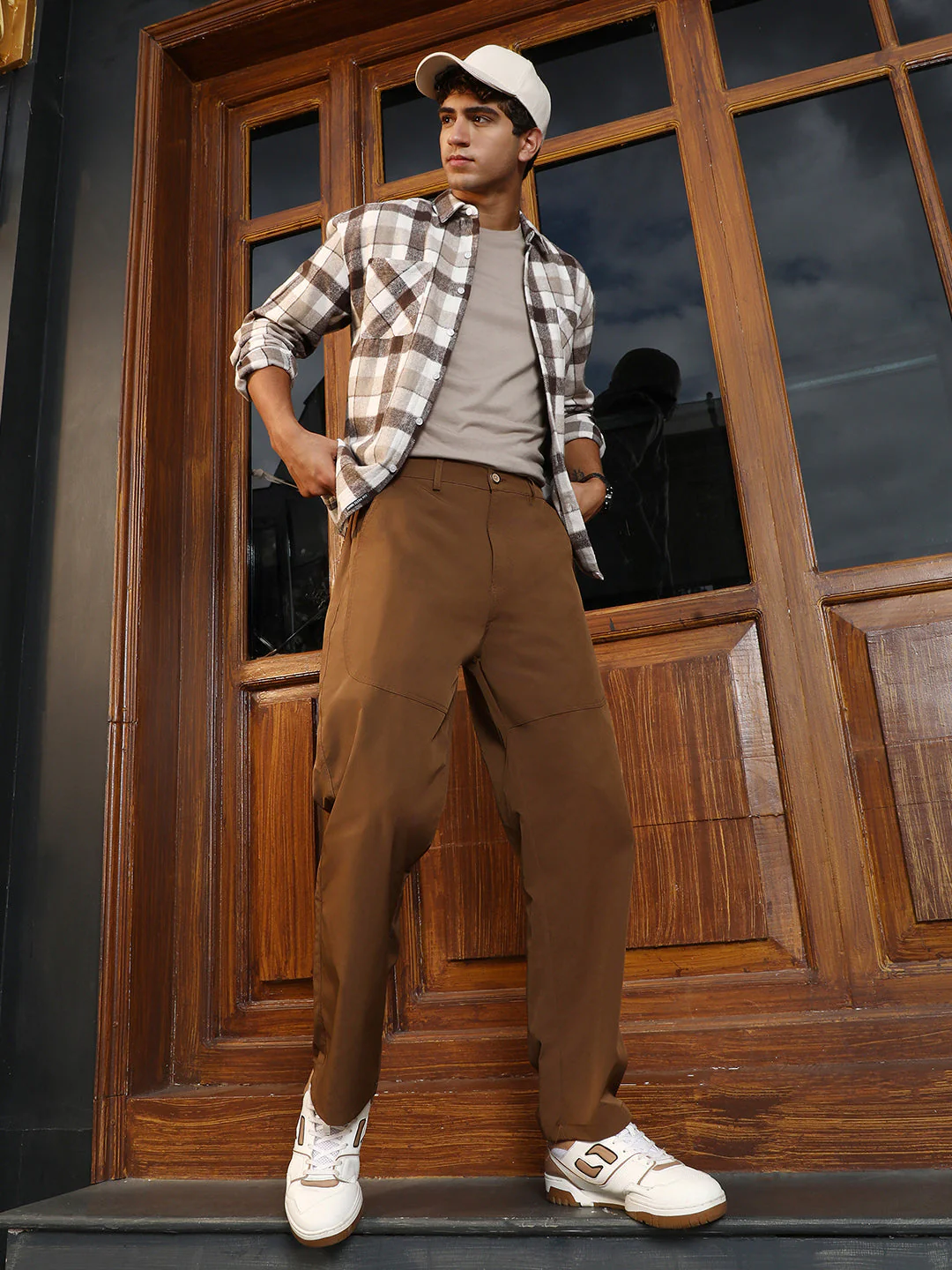 Panelled Straight-Fit Trousers - Image 6