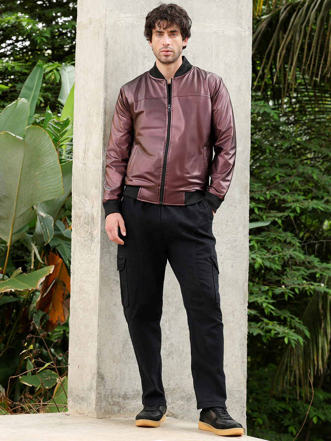 Patent-Panel Bomber Jacket - Image 5