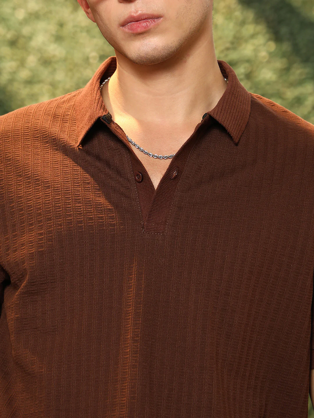 Ripple-Lined Tactile Polo T-Shirt - Image 7