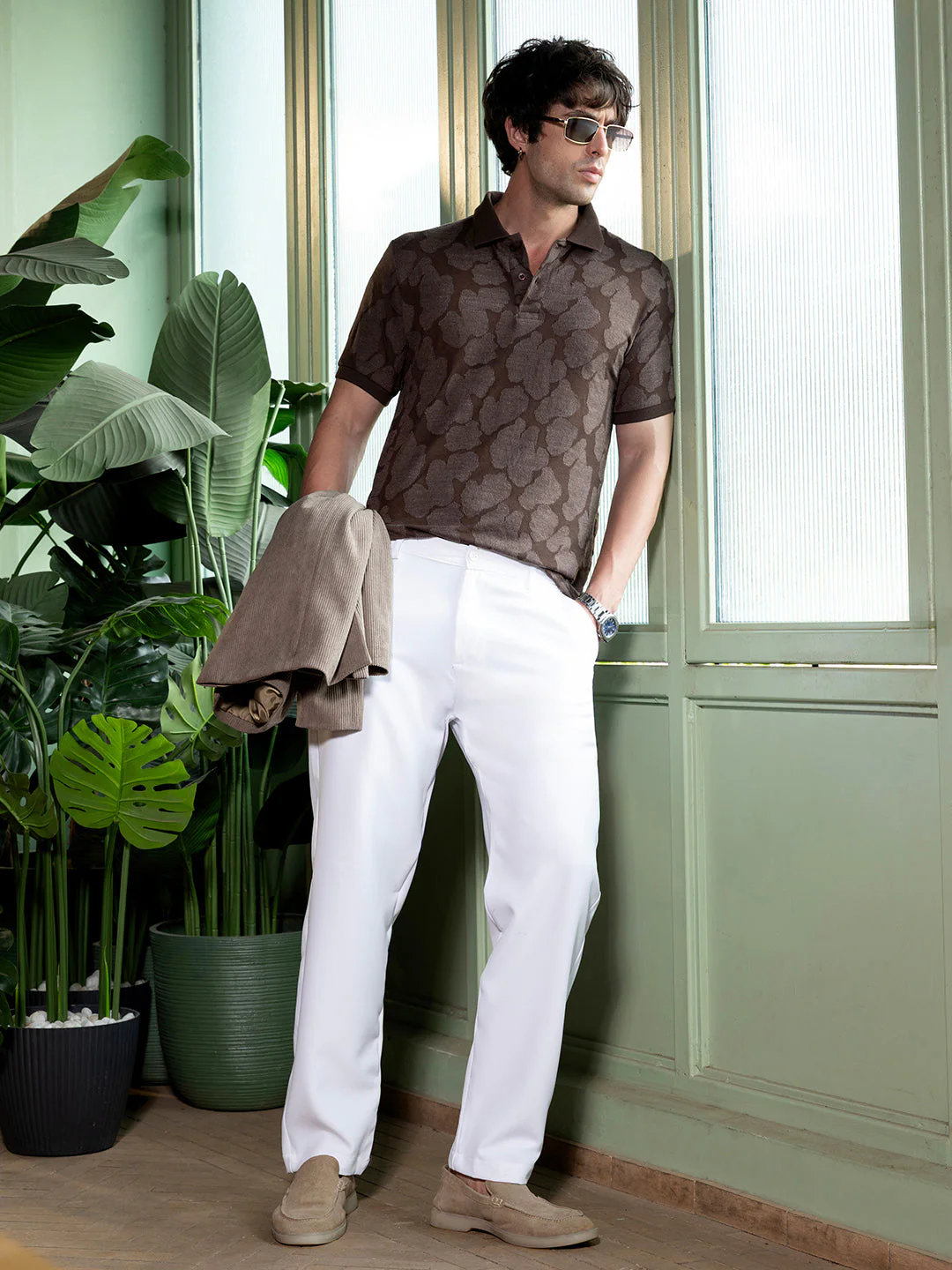 Smear-Jacquard Polo T-Shirt - Image 6