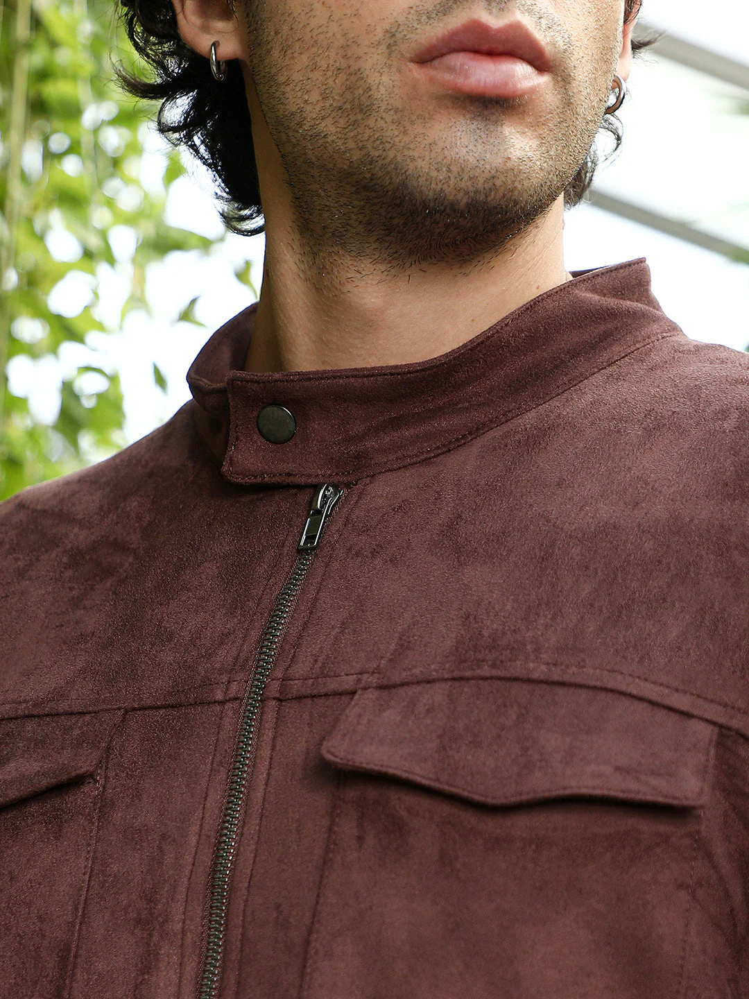 Solid Utility-Suede Rider Jacket - Image 7