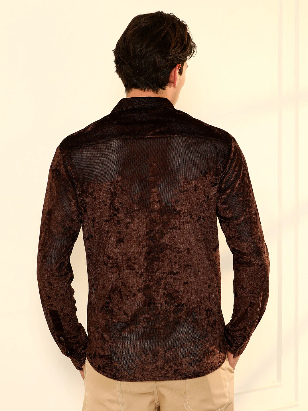 Solid Velvet Shirt - Image 3