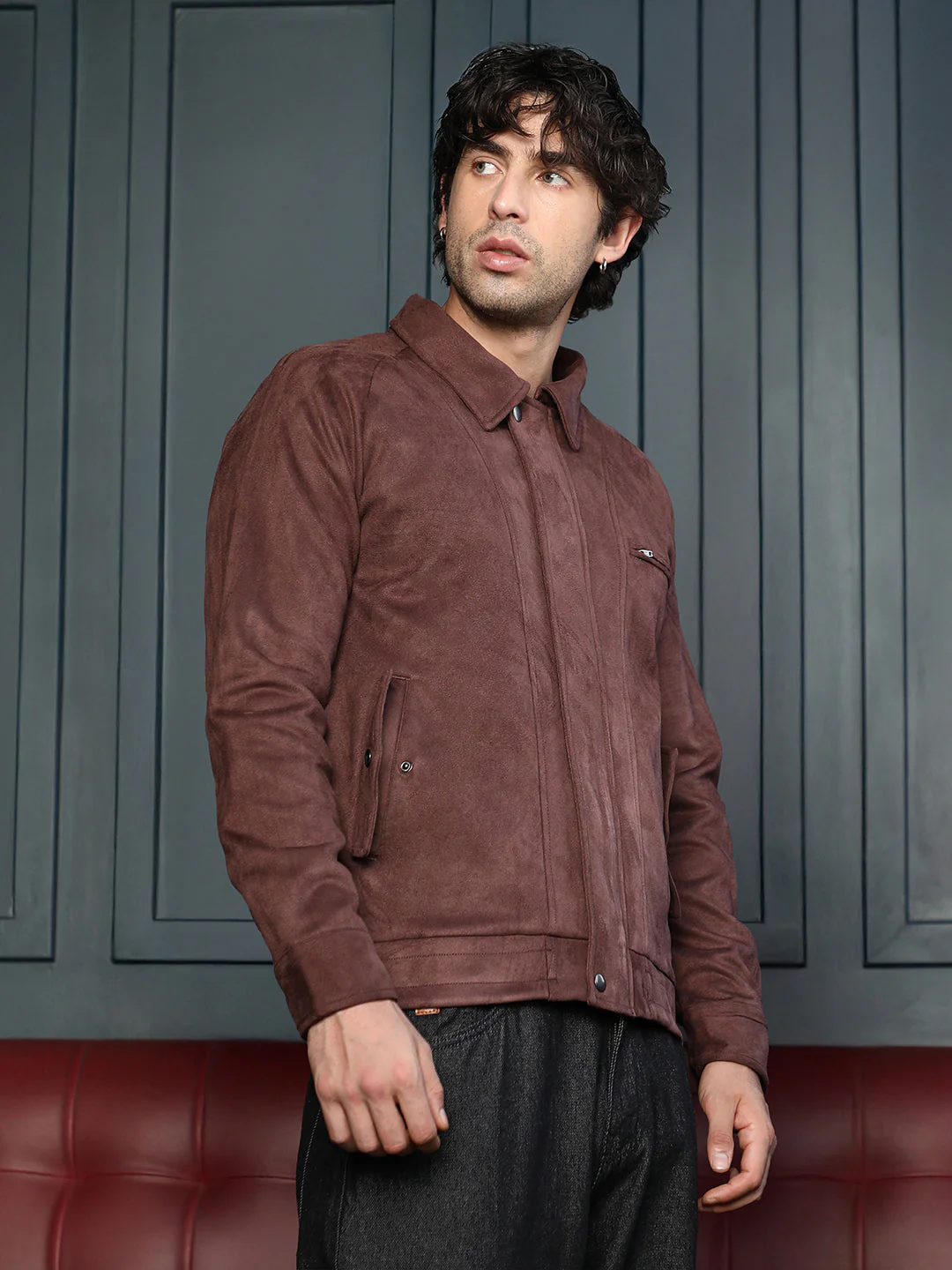 Suede Bomber Jacket - Image 3