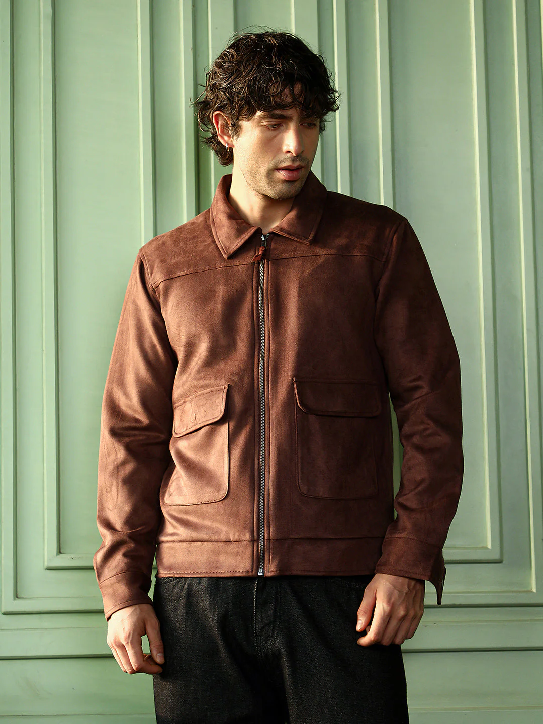 Suede Zip-Front Jacket - Image 2