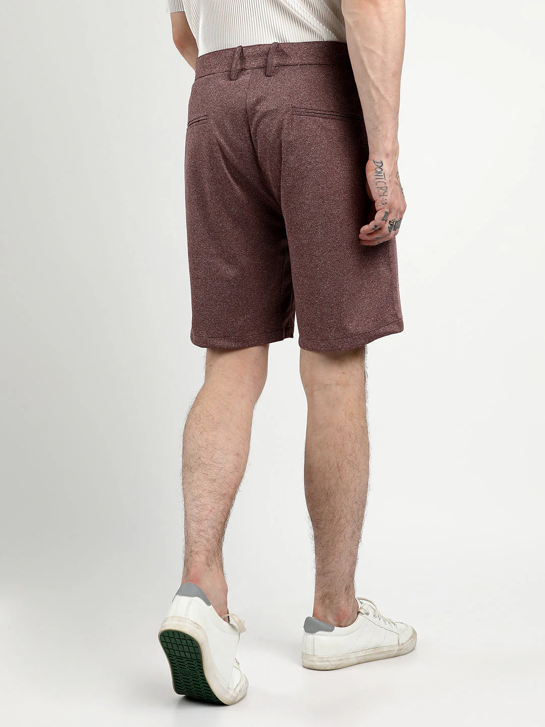 Tailored Heathered Shorts - Image 4