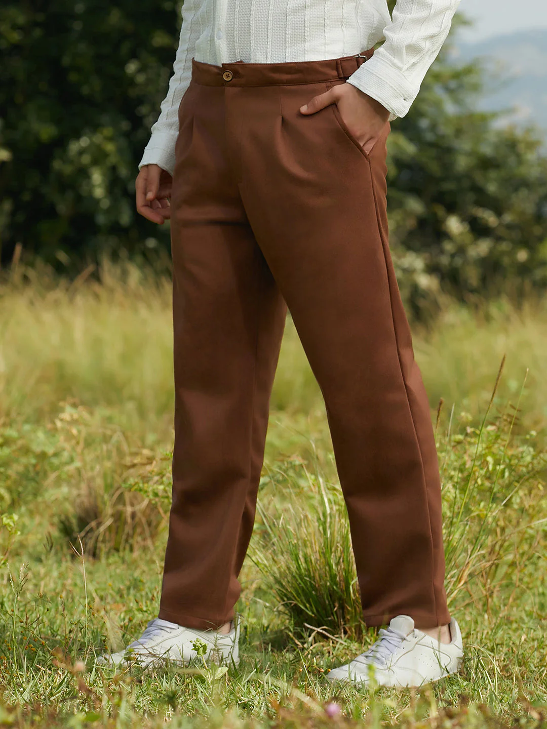Tailored Suede Trousers - Image 3