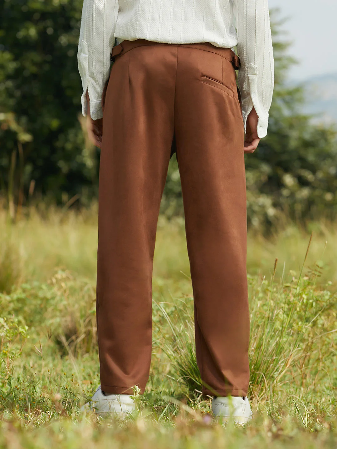 Tailored Suede Trousers - Image 4