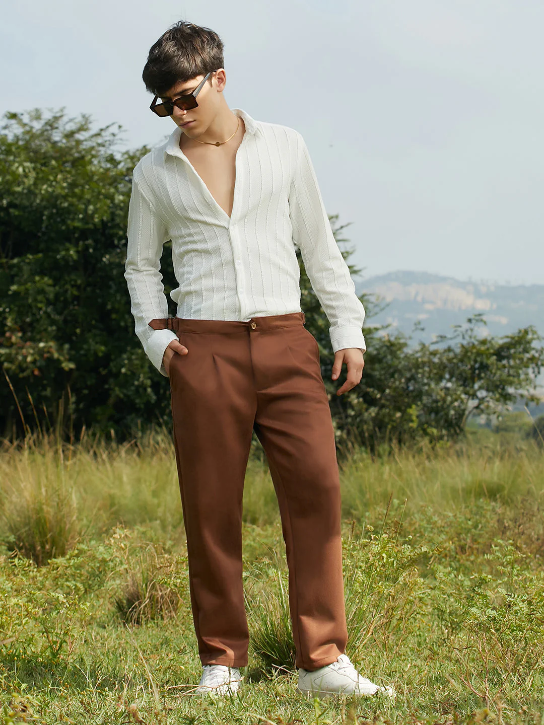 Tailored Suede Trousers - Image 6