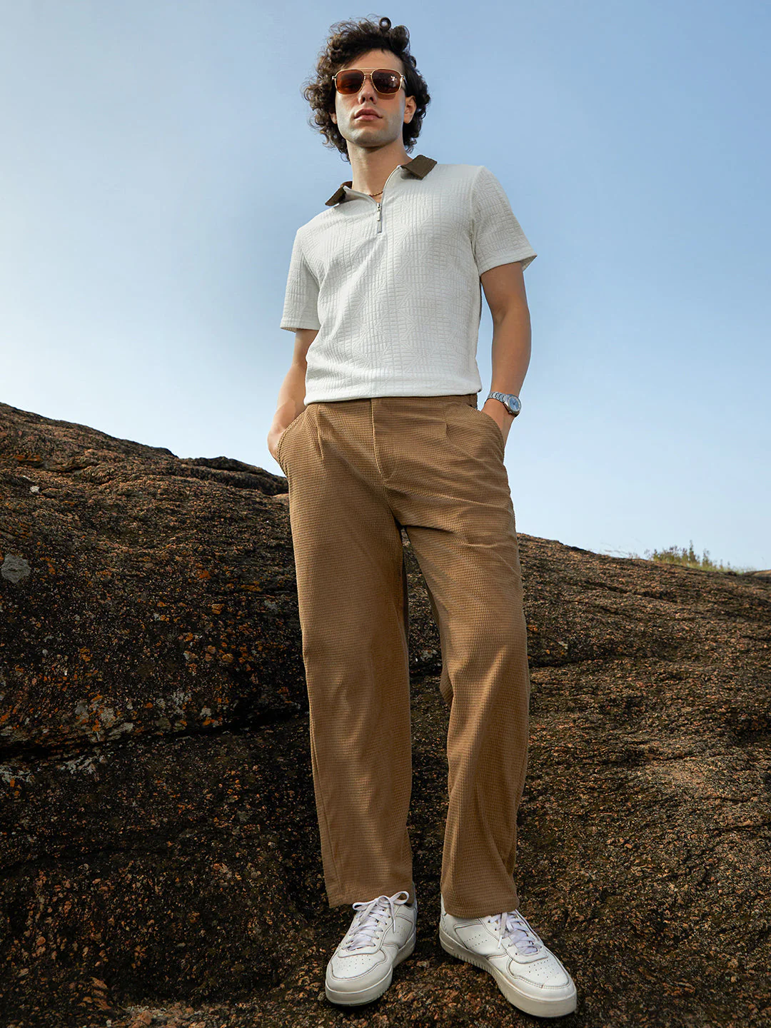 Tailored Waffle Trousers - Image 6