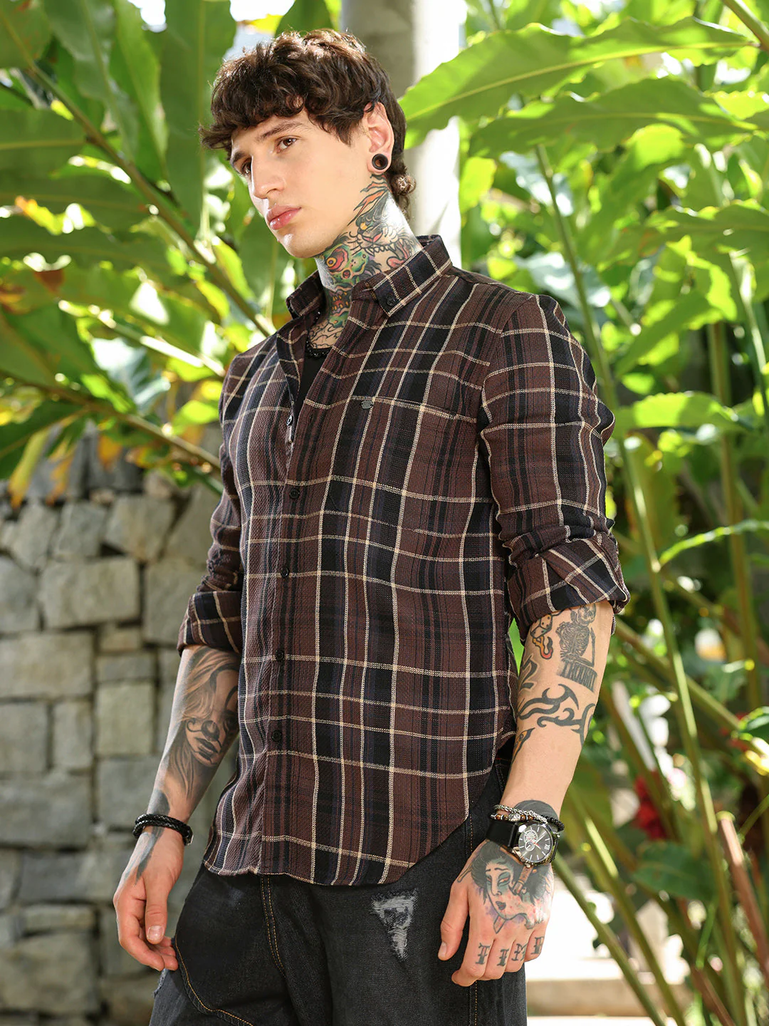 Tartan-Plaid Regular Shirt - Image 3