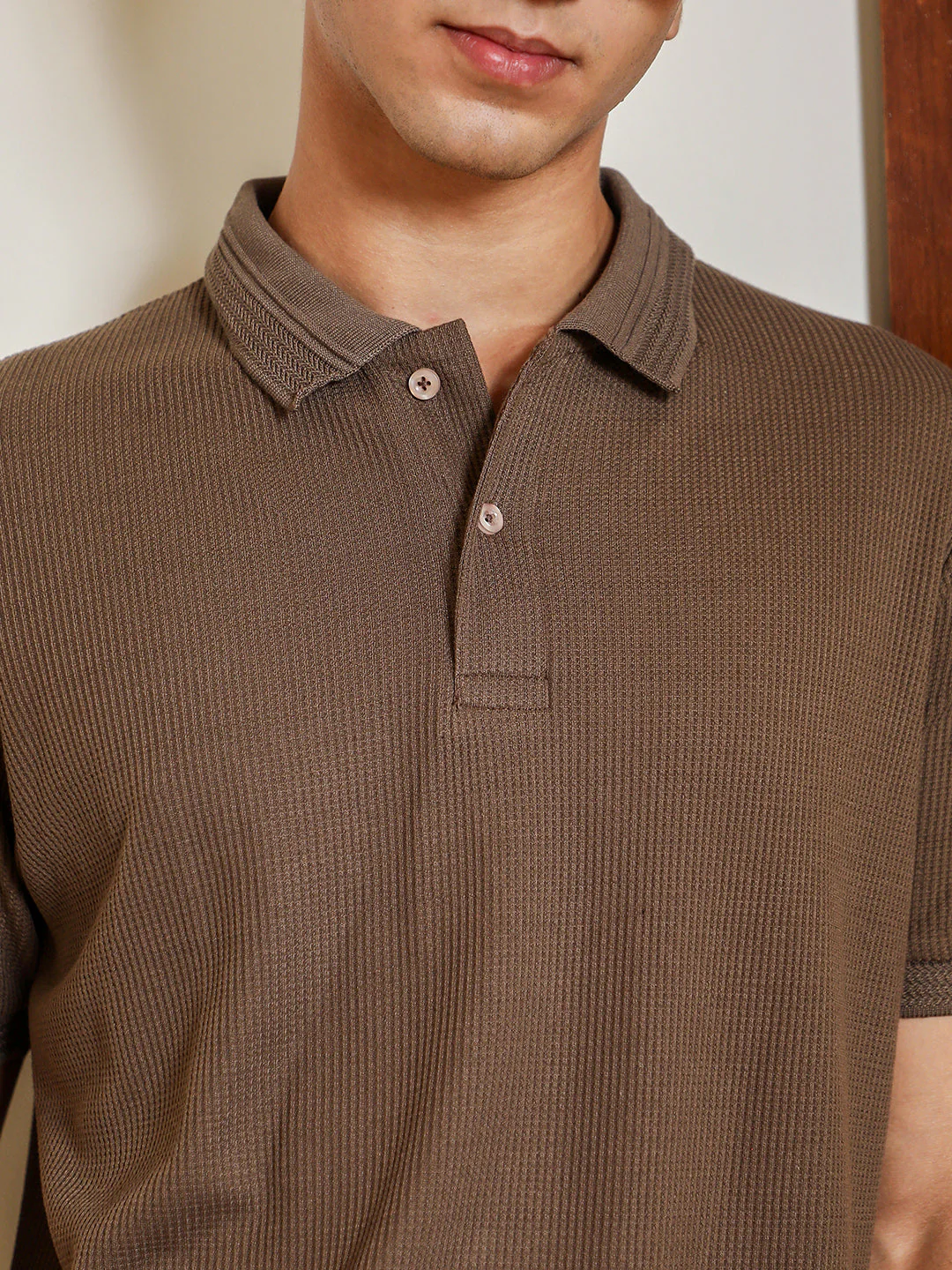 Textured-Knit Polo T-Shirt - Image 7