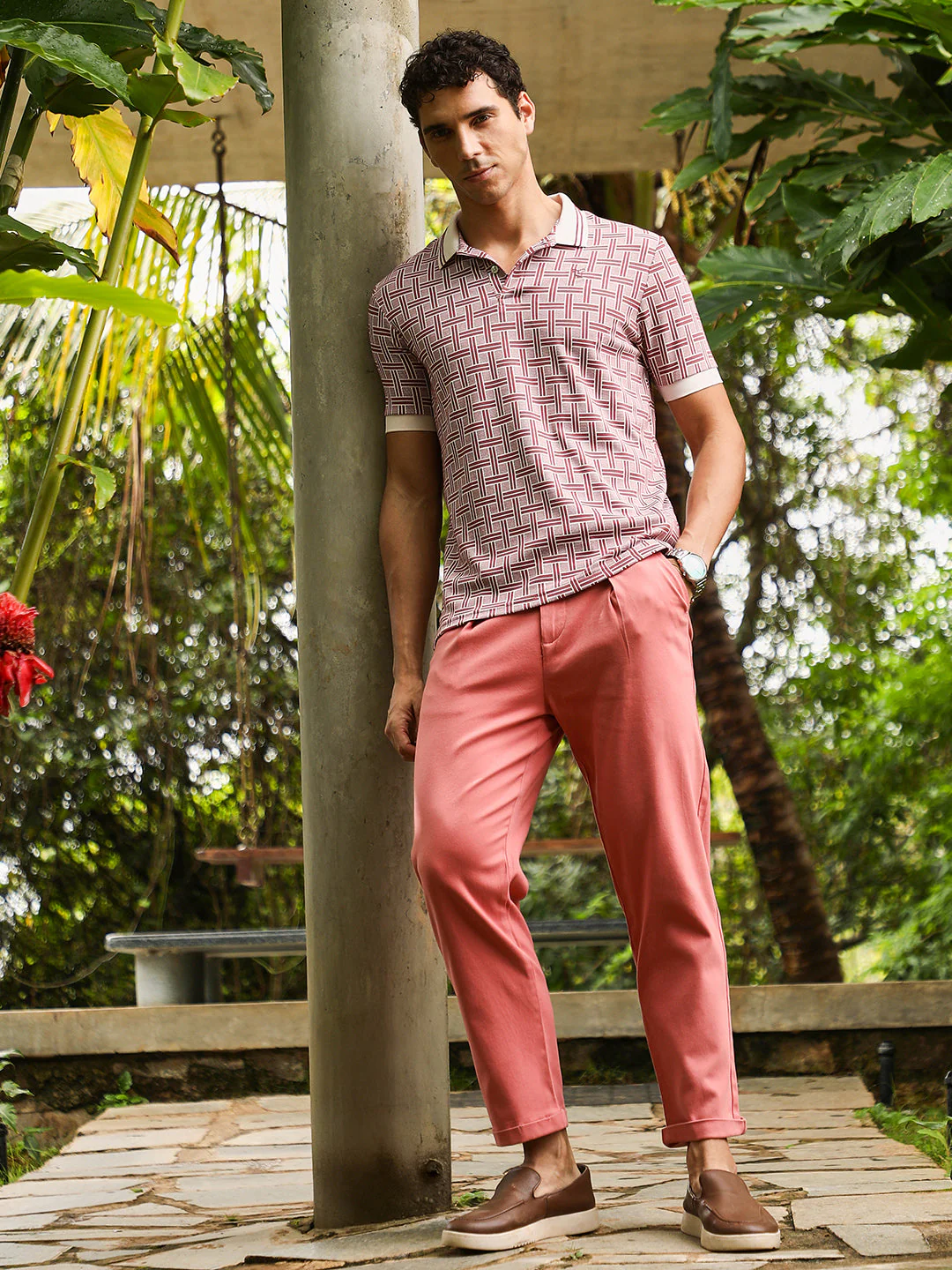 Basket-Jacquard Polo T-Shirt - Image 5