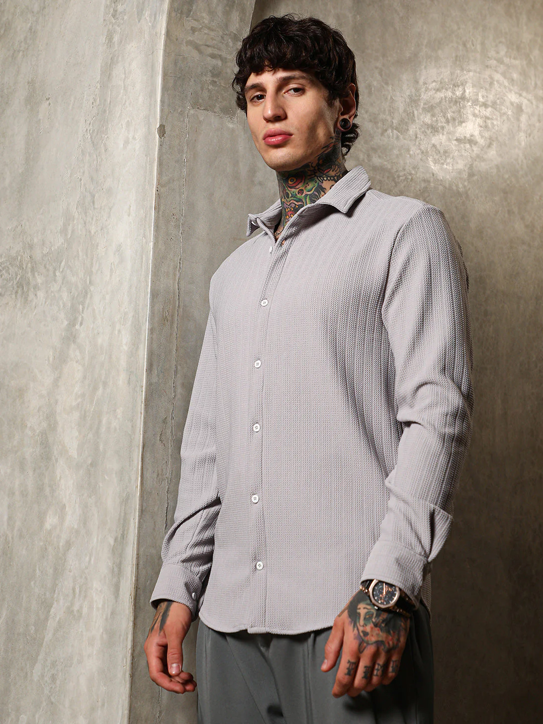Chevron-Panel Tactile Shirt - Image 3