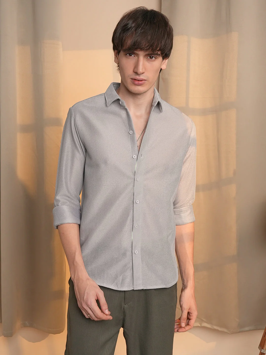 Mesh-Textured Shirt - Image 2